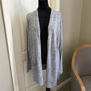 Elegant Heather Gray Women's Cardigan